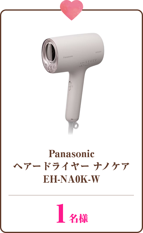 Panasonic ヘアードライヤー ナノケア　EH-NA0K-W